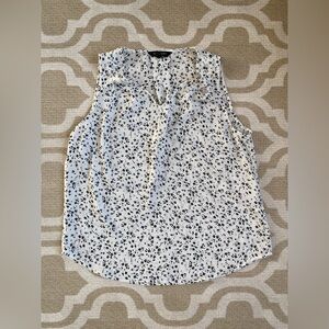 Banana Republic Black and White Floral Blouse